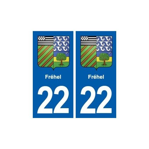 22 Fréhel Blason Ville Autocollant Plaque Sticker - Droits
