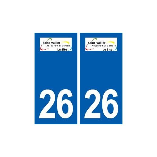 26 Saint-Vallier Logo Autocollant Plaque Stickers Ville - Droits