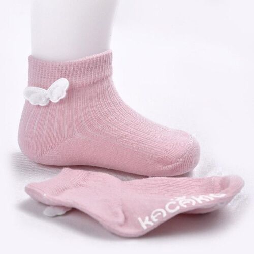 Chaussettes Antidérapantes En Coton Pour Nouveau-Né, Jolies Chaussettes De Sol Pour Bébé Fille, Semelle En Caoutchouc, Bon Marché