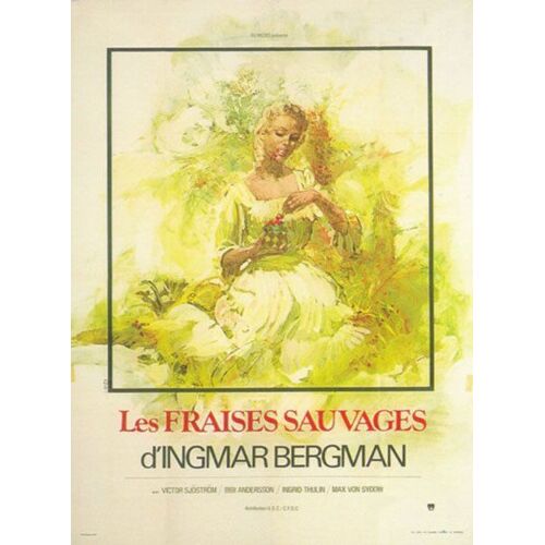 Les Fraises Sauvages - 1973 - Ingmar Bergman (Illustration De Landi) - Affiche Cinema Originale