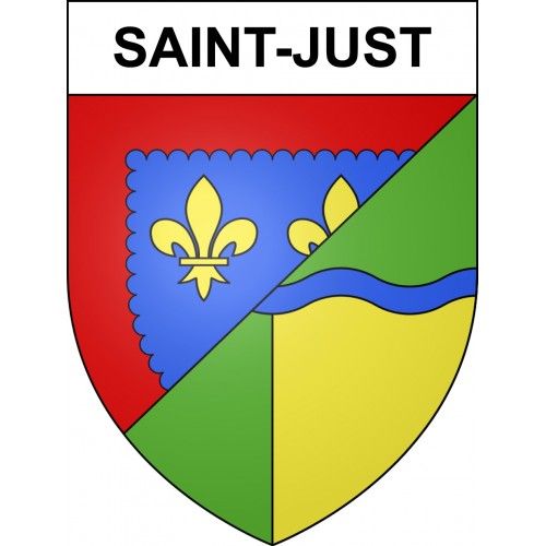 Saint-Just 18 Ville Sticker Blason Écusson Autocollant Adhésif - 12 Cm