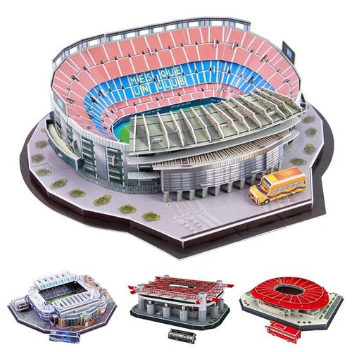 Puzzle 3d De 7 Styles Pour Enfants, Nouveau Puzzle Amusant De Stade De Construction De Football, Jouets D'assemblage Et Cadeaux
