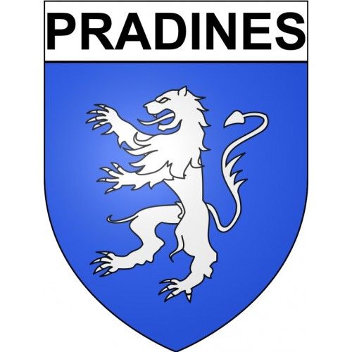 Pradines 19 Ville Stickers Blason Autocollant Adhésif - 12 Cm