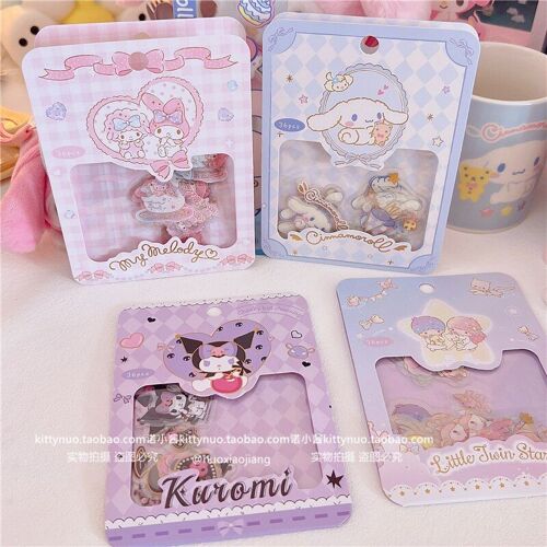 Autocollants Adhésifs Mignons, Mélodie Kuromi, Cannelle, Stickers Décoratifs, Pour Journal Intime, Diy Bricolage, 4 Pièces/Lot