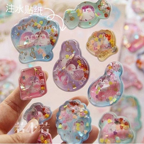 Autocollants 3d Dessin Animé Animaux Chat Pingouin, Étiquette Scrapbook, Étiquette Décorative Kawaii Pour Journal Intime Planificateur, Papeterie Fournitures Scolaires