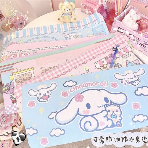 Tapis de souris de bureau anti-huile, antidérapant, mignon Kawaii, accessoires de jeu, tapis d'écriture pour étudiants