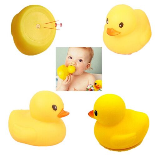 Jouet De Bain En Caoutchouc Pour Bébé, Amusant, Musical Éducatif Pour Enfants, Canard Couinant, Grand Canard Jaune, Jouets De Bain D'eau De Salle De Bain