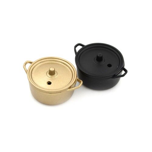 Meubles Miniatures Pour Maison De Poupée, Pot De Cuisine En Alliage De Cuivre Avec Couvercle, Jouets Pour Enfants, Nouvelle Collection 1/12
