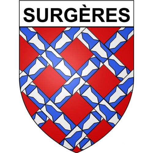 Surgères 17 Ville Stickers Blason Autocollant Adhésif - 12 Cm