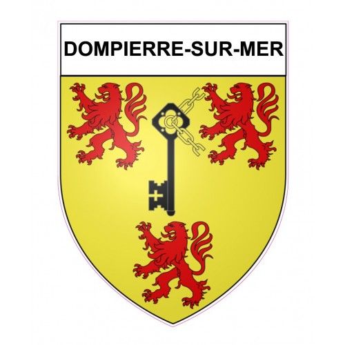 Dompierre-Sur-Mer 17 Ville Stickers Blason Autocollant Adhésif - 12 Cm