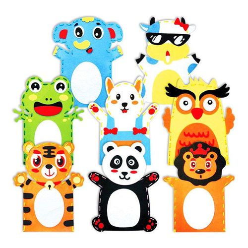 Kit De Couture En Feutre Pour Enfants, Marionnettes À Main, Artisanat, Conte D'animaux, Lion, Éléphant, Vache, Grenouille, Jouets Éducatifs Pour La Maternelle
