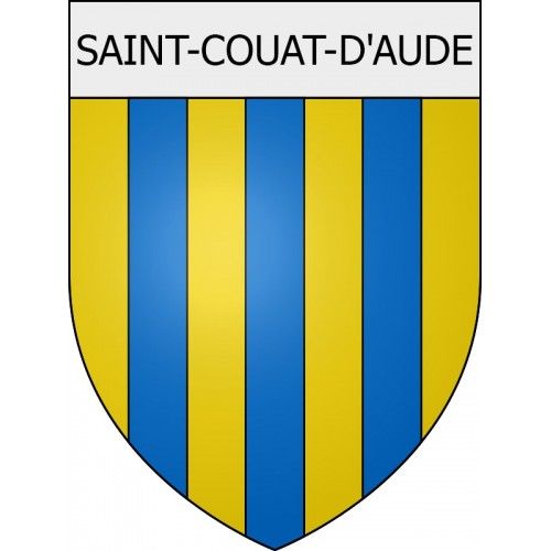 Saint-Couat-D'aude 11 Ville Stickers Blason Autocollant Adhésif - 8 Cm