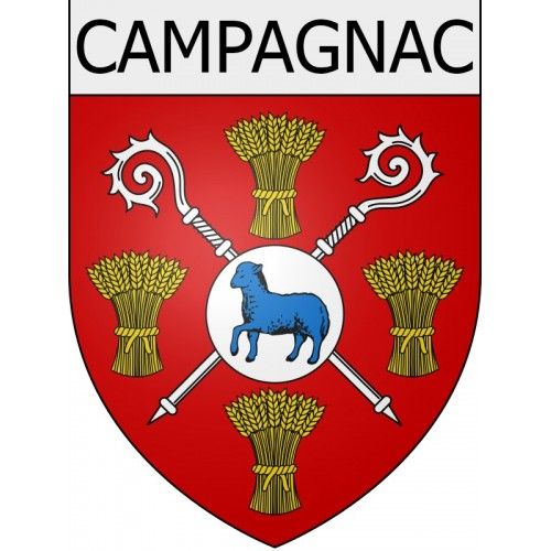 Campagnac 12 Ville Stickers Blason Autocollant Adhésif - 12 Cm