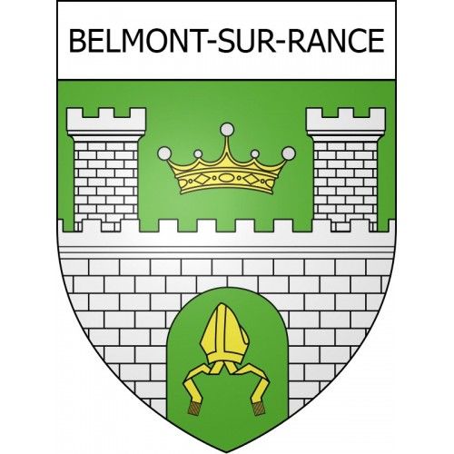 Belmont-Sur-Rance 12 Ville Stickers Blason Autocollant Adhésif - 4 Cm