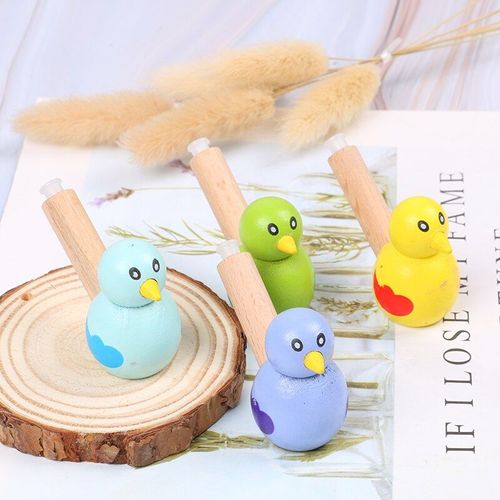 Sifflet Oiseau De Dessin Animé Pour Enfants, Instruments De Musique, Jouet Pour Enfants, Pendentif En Bois, Jouets Éducatifs D'apprentissage Précoce