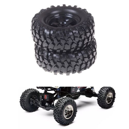 Pneus 1.9 "", Roue 96mm 12mm, Moyeu Hexagonal Pour Chenille D'escalade Rc 1:10, 2 Pièces/Lot