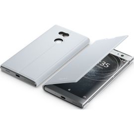 Sony Style Cover Stand Scsh20 - Étui À Rabat Pour Téléphone Portable - Polycarbonate, Polyuréthane - Argent - Pour Xperia Xa2 Ultra