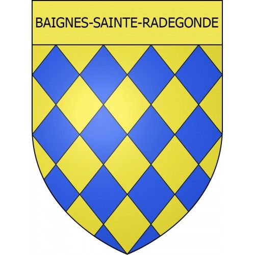 Baignes-Sainte-Radegonde 16 Ville Stickers Blason Autocollant Adhésif - 8 Cm