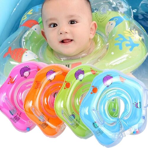 Anneau De Natation Pour Bébé, Impression De Dessin Animé, Design À Double Poignée, Jouet De Bain D'été Ultraléger, Accessoires De Jouets D'eau Pour Bébé