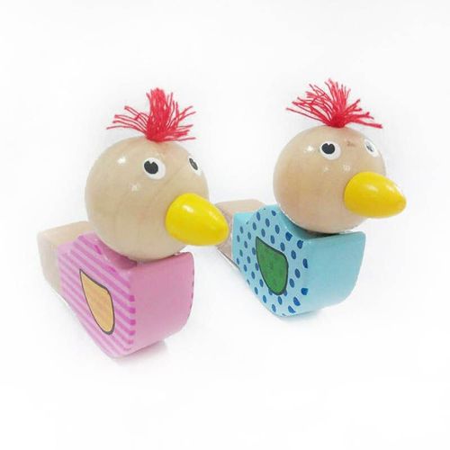 Sifflet En Forme D'animaux, Instruments À Vent, Joli Cadeau En Bois, Oiseau De Dessin Animé, Jouet Éducatif Précoce, 2 Couleurs Pour Garçons Et Filles, 1 Pièce