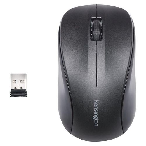 Kensington Wireless ValuMouse - Souris - droitiers et gauchers - optique - 3 boutons - sans fil - 2.4 GHz - récepteur sans fil USB - noir