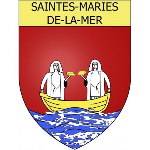 Saintes-Maries-De-La-Mer 13 Ville Stickers Blason Autocollant Adhésif - 17 Cm