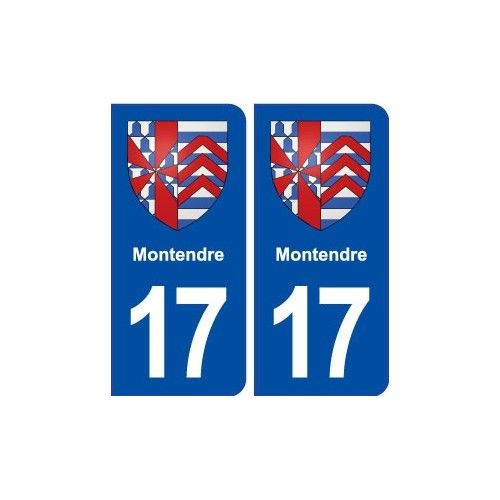 17 Montendre Blason Ville Autocollant Plaque Sticker - Arrondis
