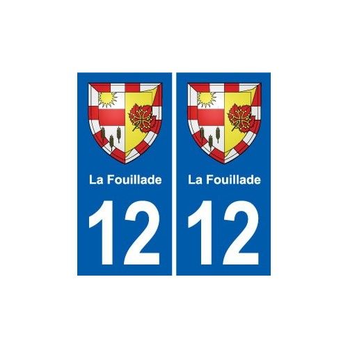 12 La Fouillade Blason Ville Autocollant Plaque Sticker - Droits