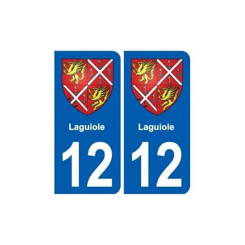 12 Laguiole Blason Ville Autocollant Plaque Sticker - Arrondis