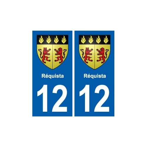 12 Réquista Blason Ville Autocollant Plaque Sticker - Droits