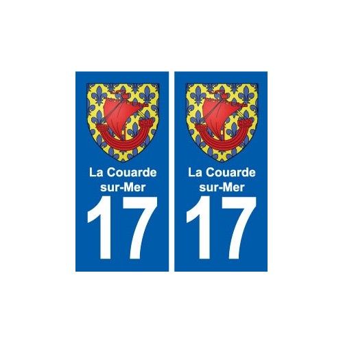 17 La Couarde-Sur-Mer Blason Ville Autocollant Plaque Sticker - Droits