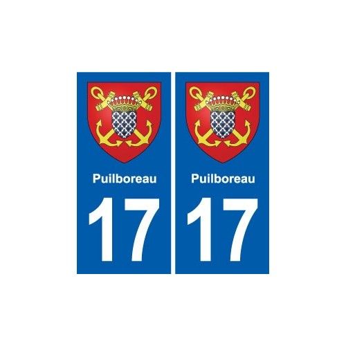 17 Puilboreau Blason Ville Autocollant Plaque Sticker - Droits