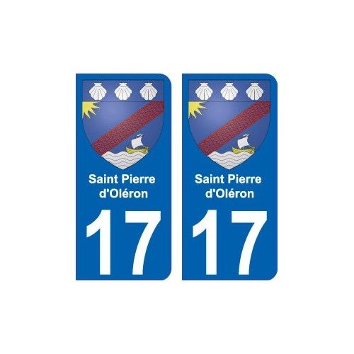 17 Saint-Pierre-D-Oléron Blason Ville Autocollant Plaque Sticker - Arrondis
