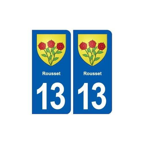13 Rousset Blason Ville Autocollant Plaque Sticker - Arrondis