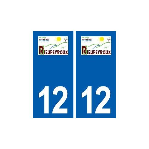 12 Rieupeyroux Logo Ville Autocollant Plaque Sticker - Droits