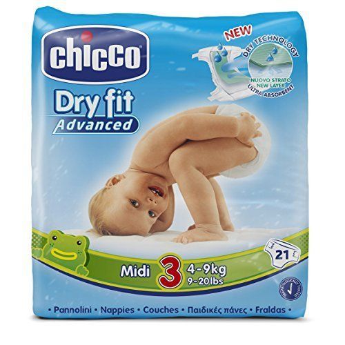 Chicco Pannolini Dry Fit Advanced 4-9kg Midi 3 Pz.21