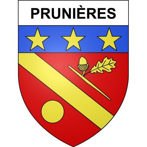 Prunières 05 Ville Sticker Blason Écusson Autocollant Adhésif - 17 Cm