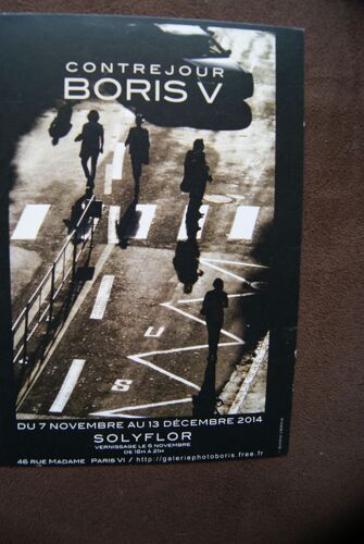 Carte Publicitaire Contrejour Boris V . Du 7 Novembre Au 13 Décembre 2014. Solyflor . Vernissage Le 6 Novembre De 18h À 21h