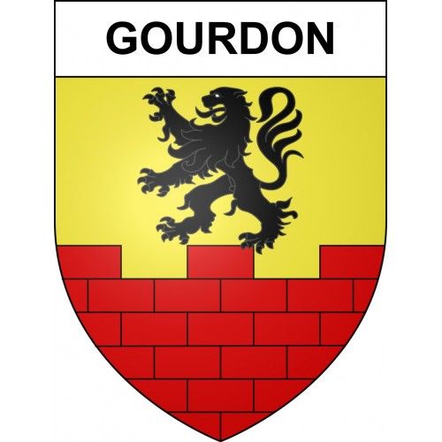 Gourdon 06 Ville Sticker Blason Écusson Autocollant Adhésif - 17 Cm