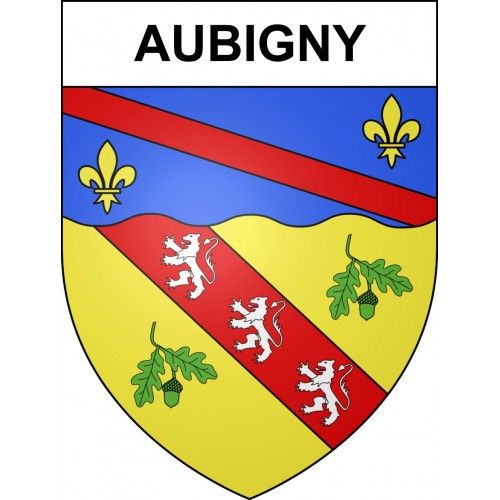 Aubigny 03 Ville Sticker Blason Écusson Autocollant Adhésif - 4 Cm
