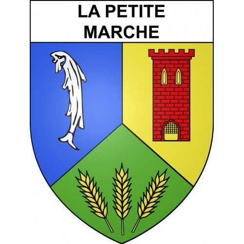 La Petite-Marche 03 Ville Sticker Blason Écusson Autocollant Adhésif - 8 Cm