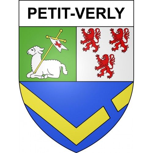 Petit-Verly 02 Ville Sticker Blason Écusson Autocollant Adhésif - 12 Cm