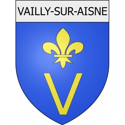 Vailly-Sur-Aisne 02 Ville Stickers Blason Autocollant Adhésif - 8 Cm
