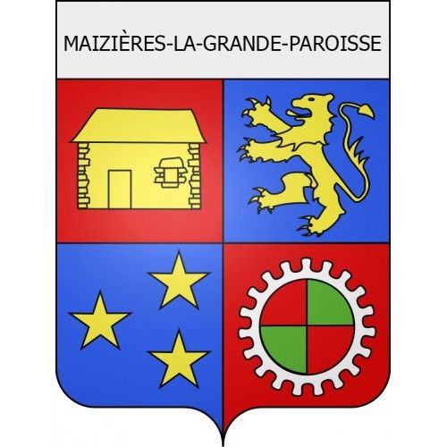 Maizières-La-Grande-Paroisse 10 Ville Stickers Blason Autocollant Adhésif - 12 Cm