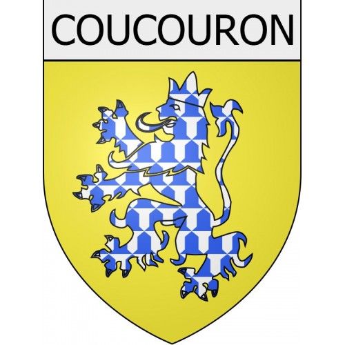 Coucouron 07 Ville Stickers Blason Autocollant Adhésif - 4 Cm
