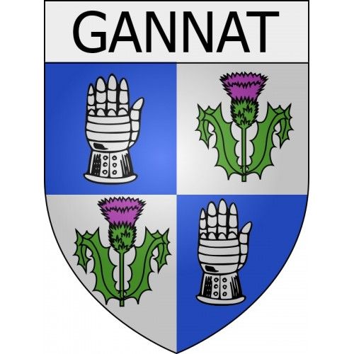 Gannat 03 Ville Stickers Blason Autocollant Adhésif - 17 Cm