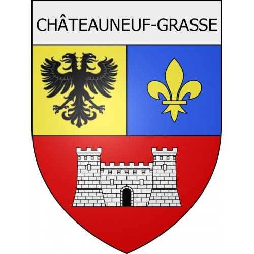 Châteauneuf-Grasse 06 Ville Stickers Blason Autocollant Adhésif - 12 Cm