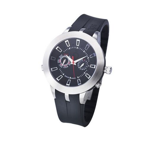 Montre Homme À Fermoir En Livre Grise Et Noire (45 Mm) - Bijou Pour Homme