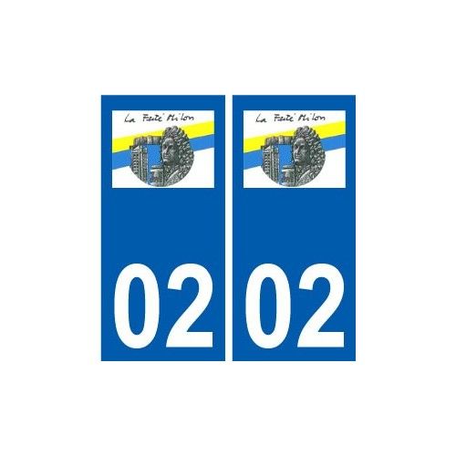 02 La Ferté-Milon Logo Ville Autocollant Plaque Sticker - Droits