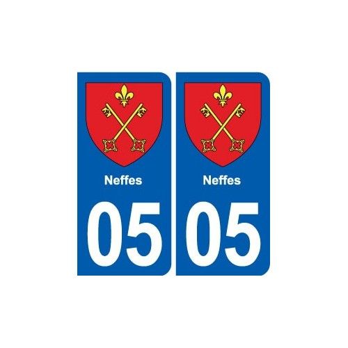 05 Neffes Blason Ville Autocollant Plaque Stickers - Arrondis